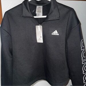 Adidas Black Half Zip Pullover